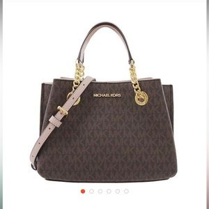 Michael Kors TEAGEN single-shoulder messenger bag brown&pink 35S0GXZM1B BLOSSOM